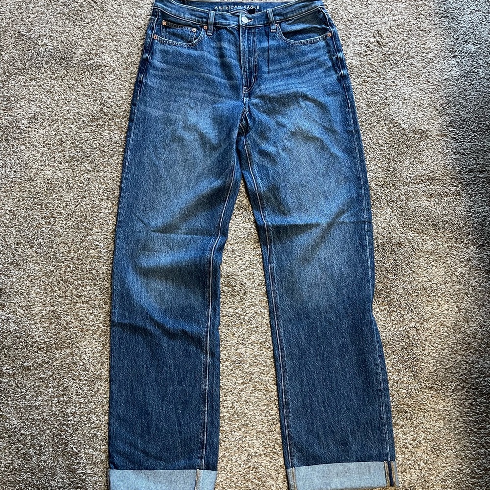 American Eagle Outfitters Low Rise Straight Baggy Jean X-LONG